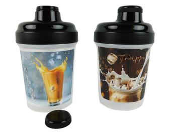 TVAR - Shaker plast 300ml/450ml FRAPPE různé motivy