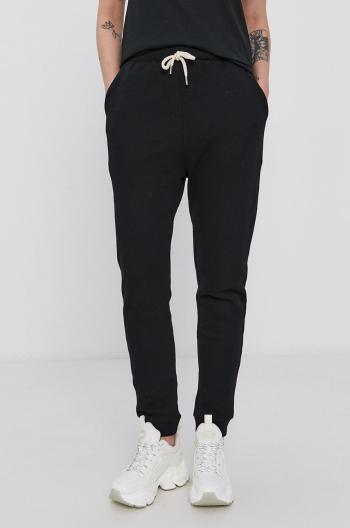 Kalhoty John Frank dámské, černá barva, hladké