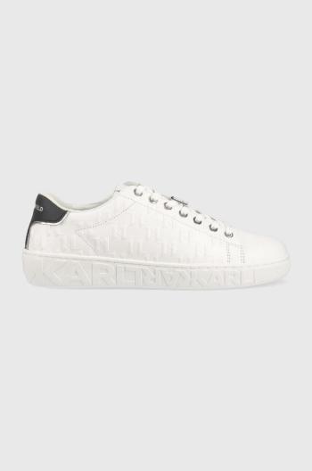 Kožené sneakers boty Karl Lagerfeld Kupsole Iii bílá barva