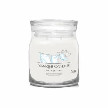 Yankee Candle vonná svíčka Signature ve skle střední Clean Cotton, 368 g