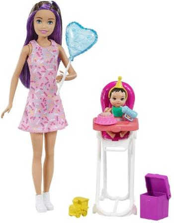 Mattel Barbie Chůva herní set Narozeninová party - brunetka FHY97