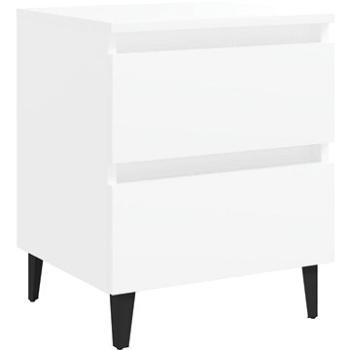 Noční stolek bílý 40 × 35 × 50 cm dřevotříska (805869)