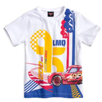 Chlapecké tričko DISNEY CARS LMQ bílé Velikost: 104