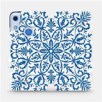 Flipové pouzdro na mobil Huawei Y6S - ME01P Modré květinové vzorce (5903516123629)