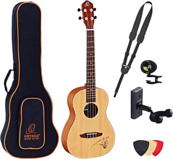 Ortega RU5-BA Deluxe SET Natural Barytonové ukulele