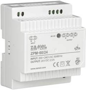 Napájecí zdroj Zamel ZPM-60/24, 1 x, 24 V, 2.5 A, 100 W