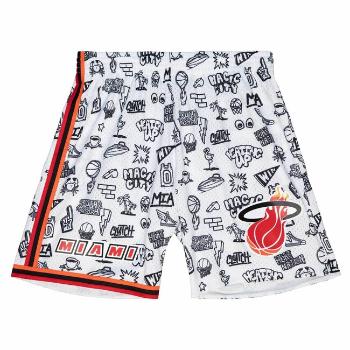 Mitchell & Ness shorts Miami Heat Doodle Swingman Shorts white - S