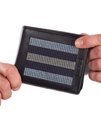Modro-černá pánská peněženka s pruhy vel. ONE SIZE