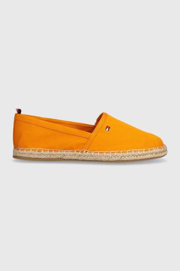 Espadrilky Tommy Hilfiger BASIC TOMMY FLAT ESPADRILLE oranžová barva, FW0FW06497