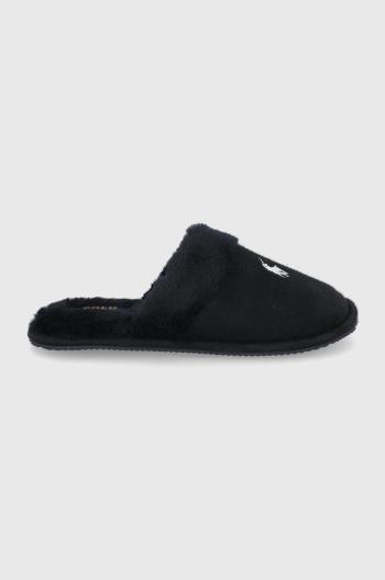 Pantofle Polo Ralph Lauren černá barva
