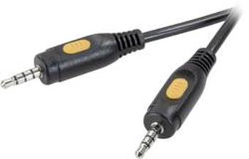 Jack AV kabel SpeaKa Professional SP-7869880, [1x jack zástrčka 3,5 mm - 1x jack zástrčka 3,5 mm], 2.50 m, černá