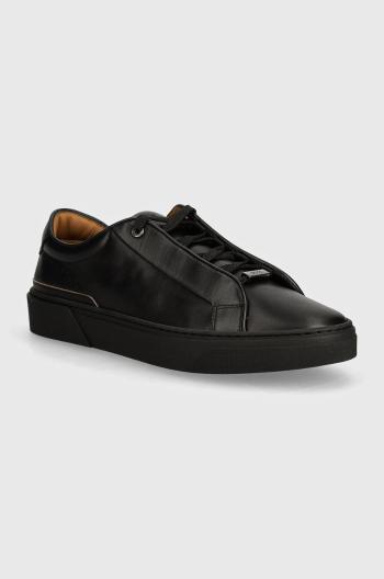 Kožené sneakers boty BOSS Gary černá barva, 50499921