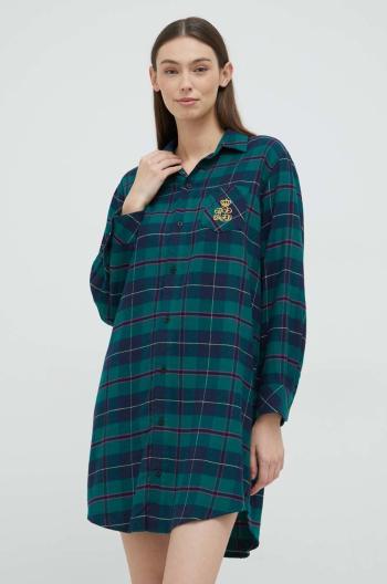 Noční košilka Lauren Ralph Lauren dámská, zelená barva