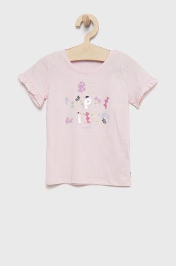 Dětské bavlněné tričko Tom Tailor růžová barva