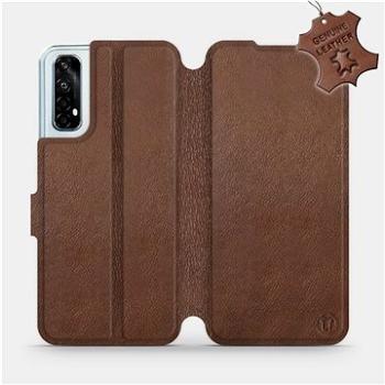 Flipové pouzdro na mobil Realme 7 - Hnědé - kožené -  Brown Leather (5903516410118)