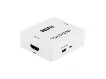 Převodník signálu VGA - zásuvka HDMI CABLETECH KOM0846