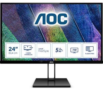 AOC LCD 24V2Q 23,8" IPS/1920x1080/5ms/20mil:1/HDMI/DP/bezrámečkový design, 24V2Q
