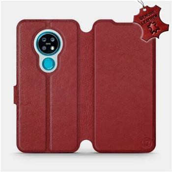 Flip pouzdro na mobil Nokia 7.2 - Tmavě červené - kožené -   Dark Red Leather (5903516070268)