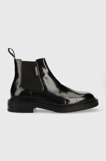 Kožené kotníkové boty Gant Fairwyn pánské, černá barva