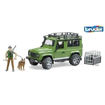 Bruder Lesnictví - Land Rover Defender s myslivcem a psem (4001702025878)