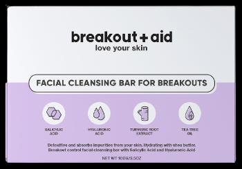 Breakout+aid Čistící mýdlo na problematickou pokožku s kyselinou salicylovou 100 g