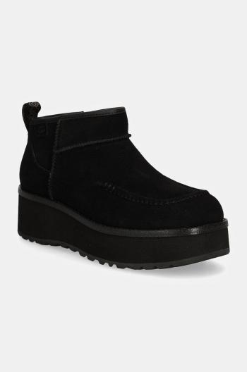 Semišové sněhule UGG Cityfunc Ultra Mini černá barva, 1158193-BLK