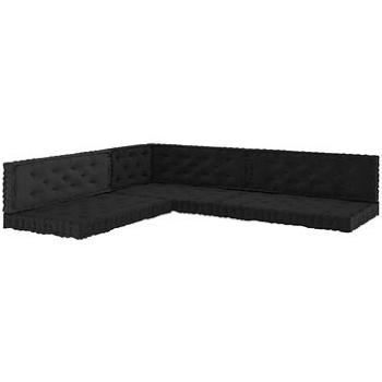Podušky na nábytek z palet 7 ks bavlna černé (3068591)