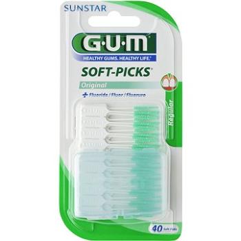 GUM Soft-Picks Regular masážní s fluoridy, ISO 1, 40 ks (070942303286)