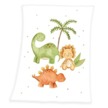 babybest® Chlupatá deka z mikrovlákna Dinos 70 x 100 cm