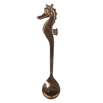 Lžička s mořským koníkem - bronzová - 3*13 cm 64448RG