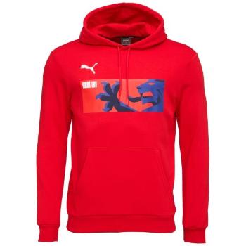 Puma HOODIE Pánská mikina, červená, velikost