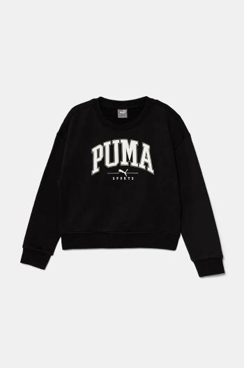 Dětská mikina Puma SQUAD Crew černá barva, s potiskem, 681763