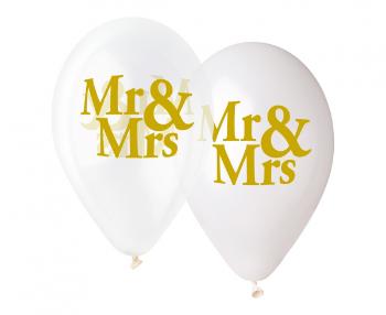 Godan Latexové svatební balóny - Mr. & Mrs. 5 ks