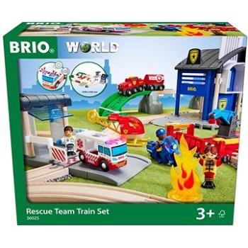 BRIO WORLD 36025 Vlaková sada záchranářského týmu  (7312350360257)