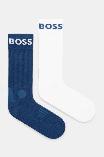 Ponožky BOSS 2-pack pánské, modrá barva