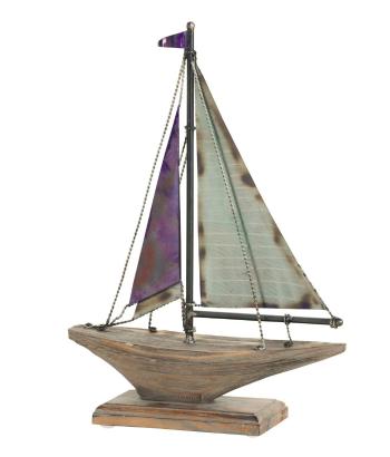 Dřevěná dekorační plachetnice na noze Boat - 33*10,1*46,5 cm 83607