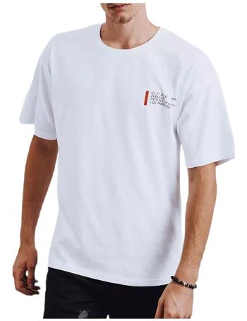 Bílé pánské tričko s potiskem na zádech vel. XL