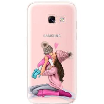 iSaprio Kissing Mom - Brunette and Girl pro Samsung Galaxy A3 2017 (kmbrugirl-TPU2-A3-2017)