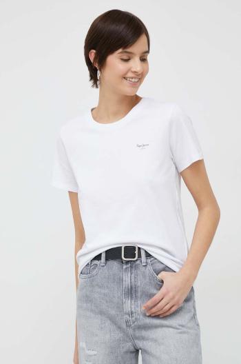 Bavlněné tričko Pepe Jeans Wendy Chest bílá barva