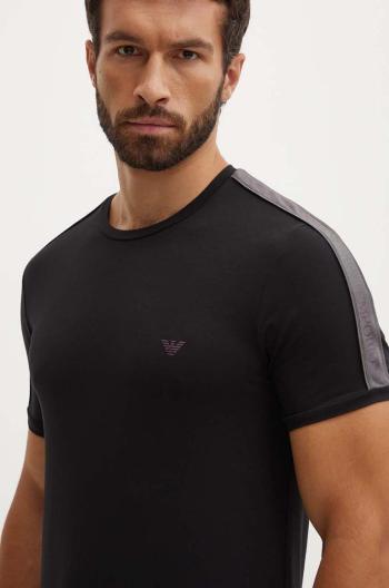 Tričko Emporio Armani Underwear černá barva, s potiskem, 111890 4F717