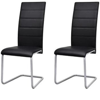 Konzolové jídelní židle 2 ks černé umělá kůže (242289)