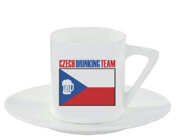 Espresso hrnek s podšálkem 100ml Czech drinking team