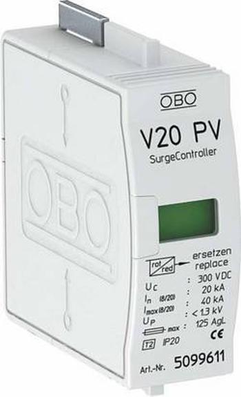 Svodič přepětí OBO Bettermann V20-C 0-300PV 5099611, 20 kA