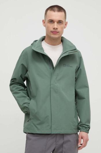 Outdoorová bunda Jack Wolfskin Stormy Point 2L JKT zelená barva, 1111142