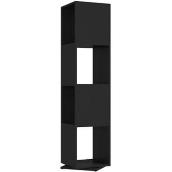 Shumee otočná skříňka černá 34,5×34,5×147,5 cm dřevotříska, 339558 (339558)