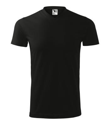 MALFINI Tričko Heavy V-neck - Černá | XL