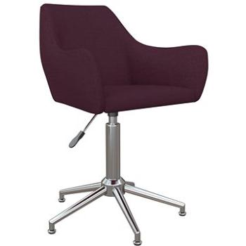 Otočná jídelní židle fialová textil, 330960 (330960)