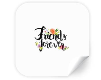 Samolepky čtverec - 5 kusů Friends forever