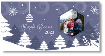 Vánoční banner s fotkou - White Christmas Rozměr banner: 130 x 65 cm