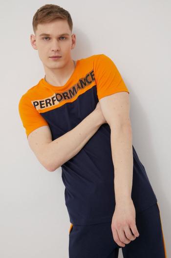Bavlněné tričko Produkt by Jack & Jones oranžová barva, s potiskem